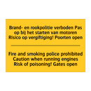 Brand- en rookpolitie verboden /.../ - Fire and smoking police prohibited /.../