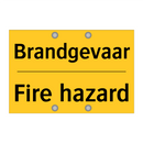 Brandgevaar - Fire hazard & Brandgevaar - Fire hazard & Brandgevaar - Fire hazard