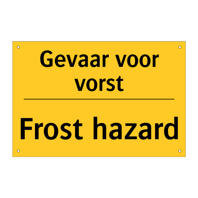 Gevaar voor vorst - Frost hazard & Gevaar voor vorst - Frost hazard