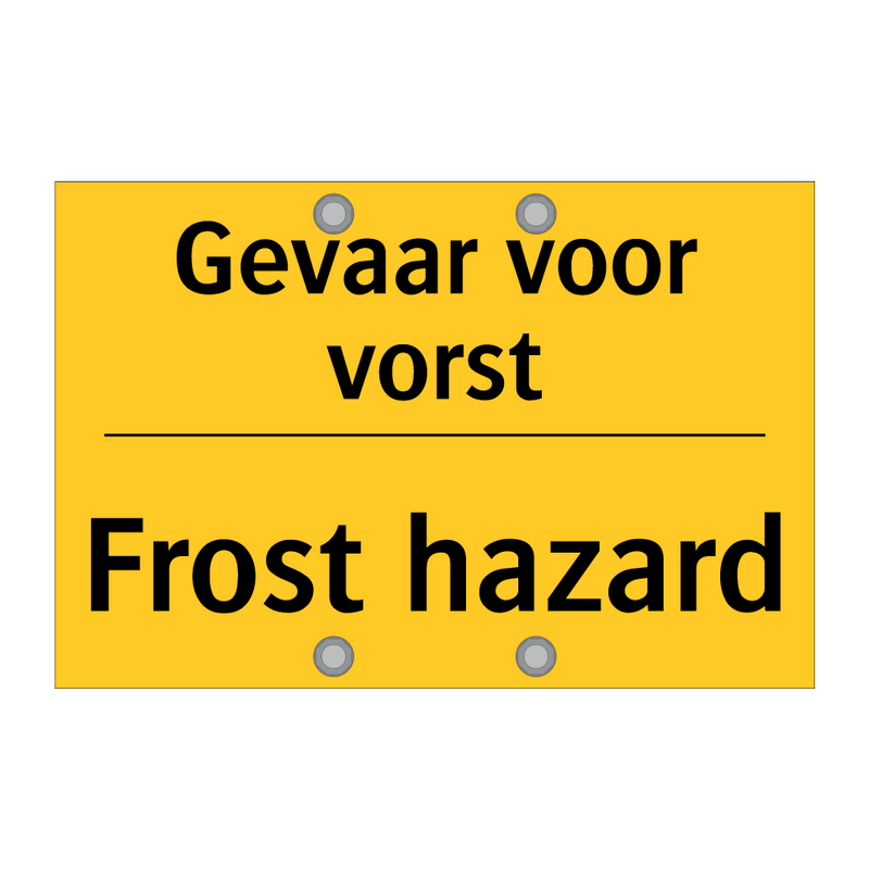 Gevaar voor vorst - Frost hazard & Gevaar voor vorst - Frost hazard