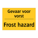 Gevaar voor vorst - Frost hazard & Gevaar voor vorst - Frost hazard