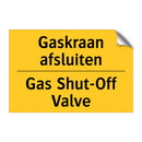 Gaskraan afsluiten - Gas Shut-Off Valve & Gaskraan afsluiten - Gas Shut-Off Valve