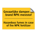 Gevaarlijke dampen bij brand NPK-meststof - Hazardous fumes in case of fire NPK fertilizer