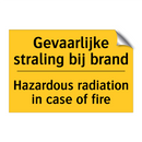 Gevaarlijke straling bij brand - Hazardous radiation in case of fire