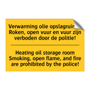 Verwarming olie opslagruimte Roken, /.../ - Heating oil storage room Smoking, /.../