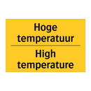 Hoge temperatuur - High temperature & Hoge temperatuur - High temperature