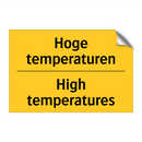 Hoge temperaturen - High temperatures & Hoge temperaturen - High temperatures