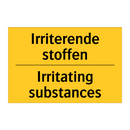 Irriterende stoffen - Irritating substances & Irriterende stoffen - Irritating substances