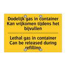 Dodelijk gas in container Kan /.../ - Lethal gas in container Can be /.../