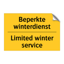 Beperkte winterdienst - Limited winter service & Beperkte winterdienst - Limited winter service