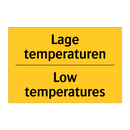 Lage temperaturen - Low temperatures & Lage temperaturen - Low temperatures