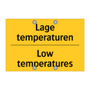 Lage temperaturen - Low temperatures & Lage temperaturen - Low temperatures