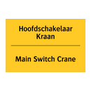 Hoofdschakelaar Kraan - Main Switch Crane & Hoofdschakelaar Kraan - Main Switch Crane