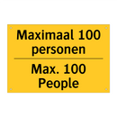 Maximaal 100 personen - Max. 100 People & Maximaal 100 personen - Max. 100 People