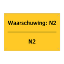 Waarschuwing: N2 - N2 & Waarschuwing: N2 - N2 & Waarschuwing: N2 - N2 & Waarschuwing: N2 - N2