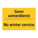 Geen winterdienst - No winter service & Geen winterdienst - No winter service