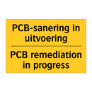 PCB-sanering in uitvoering - PCB remediation in progress