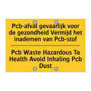 Pcb-afval gevaarlijk voor de gezondheid /.../ - Pcb Waste Hazardous To Health /.../