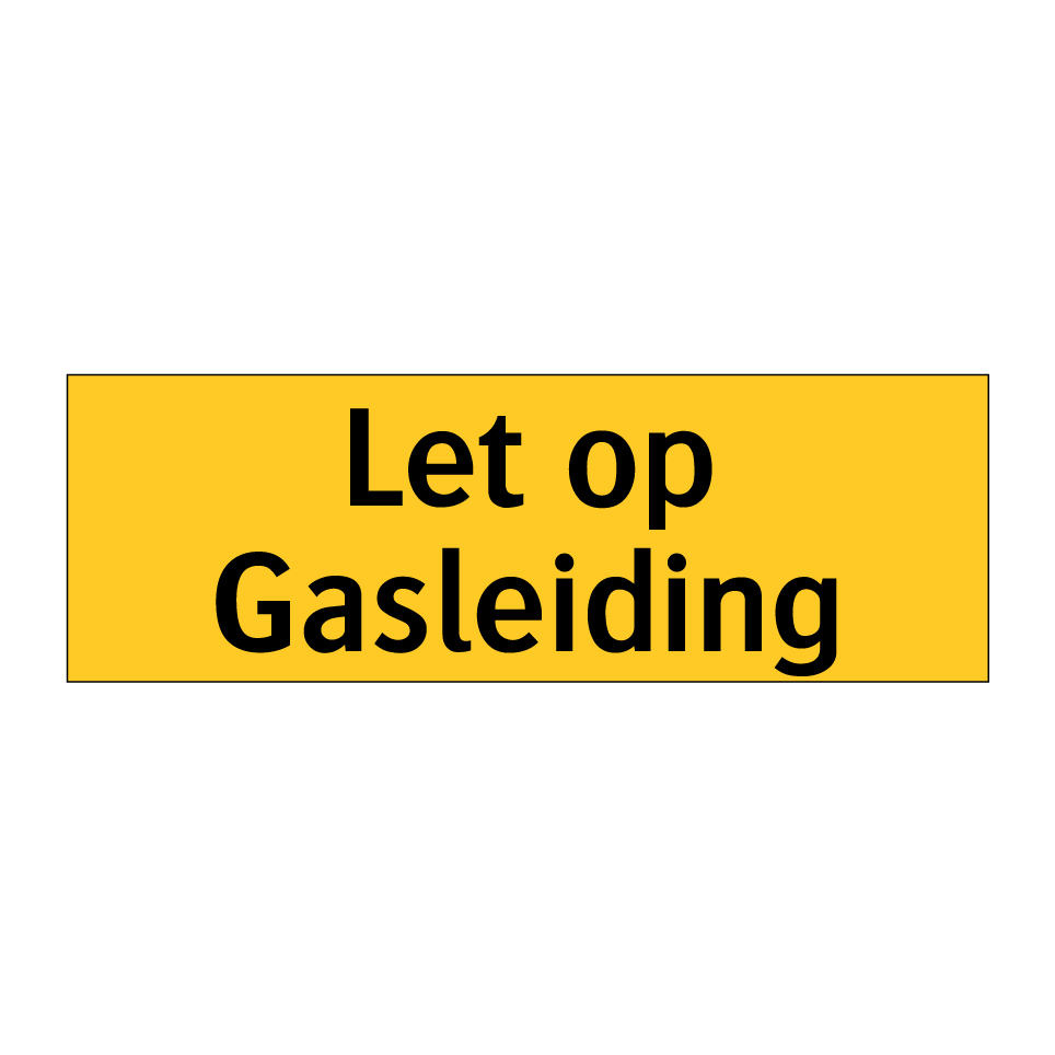 Koop Let op Gasleiding bord | SignOnline | NL-W388