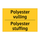 Polyester vulling - Polyester stuffing & Polyester vulling - Polyester stuffing