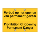 Verbod op het openen van permanent gevaar - Prohibition Of Opening Permanent Danger