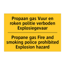 Propaan gas Vuur en roken politie /.../ - Propane gas Fire and smoking police /.../