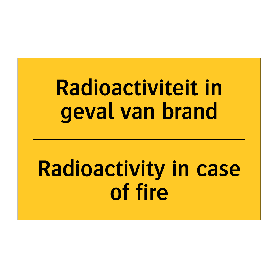 Koop Radioactiviteit in geval van brand - Radioactivity in case of fire ...