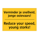 Verminder je snelheid, jonge ooievaars! - Reduce your speed, young storks!