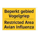 Beperkt gebied Vogelgriep - Restricted Area Avian Influenza