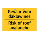 Gevaar voor daklawines - Risk of roof avalanche & Gevaar voor daklawines - Risk of roof avalanche