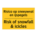 Risico op sneeuwval en ijspegels - Risk of snowfall & icicles