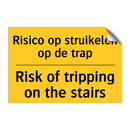 Risico op struikelen op de trap - Risk of tripping on the stairs
