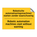 Robotische automatiseringsmachines /.../ - Robotic automation machines start /.../