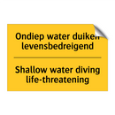 Ondiep water duiken levensbedreigend - Shallow water diving life-threatening