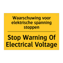 Waarschuwing voor elektrische spanning stoppen - Stop Warning Of Electrical Voltage
