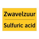 Zwavelzuur - Sulfuric acid & Zwavelzuur - Sulfuric acid & Zwavelzuur - Sulfuric acid
