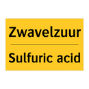 Zwavelzuur - Sulfuric acid & Zwavelzuur - Sulfuric acid & Zwavelzuur - Sulfuric acid