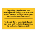Testgebied Hier kunnen ook onbeschermde /.../ - Test area Here, unprotected parts /.../