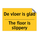 De vloer is glad - The floor is slippery & De vloer is glad - The floor is slippery