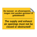 De toevoer- en afvoeropeningen /.../ - The supply and exhaust air openings /.../