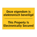 Deze eigendom is elektronisch beveiligd - This Property Is Electronically Secured