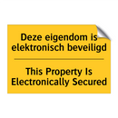 Deze eigendom is elektronisch beveiligd - This Property Is Electronically Secured