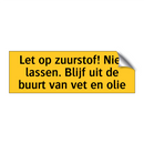Let op zuurstof! Niet lassen. Blijf uit de buurt van /.../