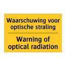 Waarschuwing voor optische straling - Warning of optical radiation