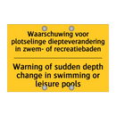 Waarschuwing voor plotselinge /.../ - Warning of sudden depth change /.../