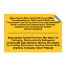 Waarschuwing Alleen Getraind Personeel /.../ - Warning Only Trained Personnel /.../