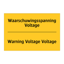 Waarschuwingsspanning Voltage - Warning Voltage Voltage