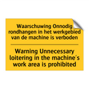 Waarschuwing Onnodig rondhangen /.../ - Warning Unnecessary loitering /.../