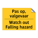 Pas op, valgevaar - Watch out Falling hazard & Pas op, valgevaar - Watch out Falling hazard