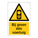 Bij groen één voertuig